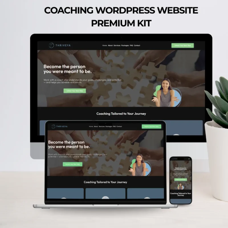 Coaching Wordpress Website Premium Kit – Elementor Pro Template + SEO & Content Tools