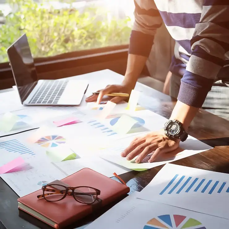 man seeing metrics after campaigns