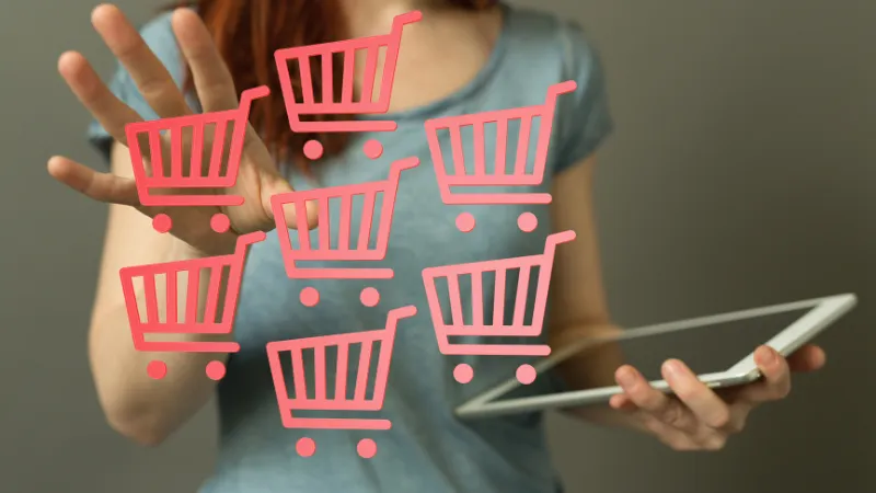 Ecommerce Sales with AI a lot of digital carts