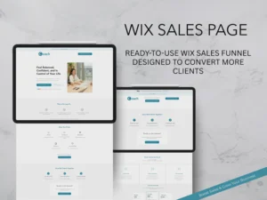 High-converting Wix sales funnel template designed for coaches and course creators to convert more clients.